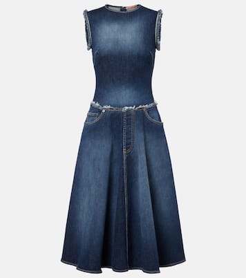 Duffena distressed denim midi dress | Acne Studios