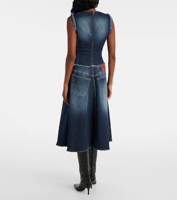 Duffena distressed denim midi dress | Acne Studios