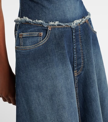 Duffena distressed denim midi dress | Acne Studios