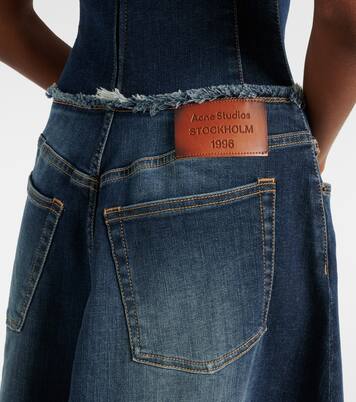 Duffena distressed denim midi dress | Acne Studios