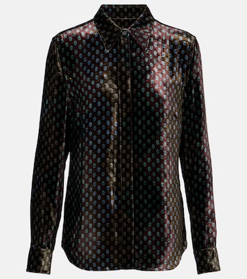 Printed velvet shirt | Dries Van Noten
