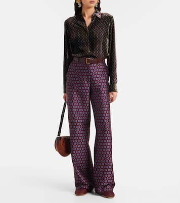 Printed velvet shirt | Dries Van Noten
