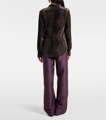 Printed velvet shirt | Dries Van Noten