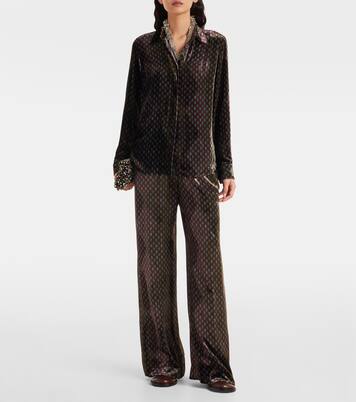 Printed velvet shirt | Dries Van Noten