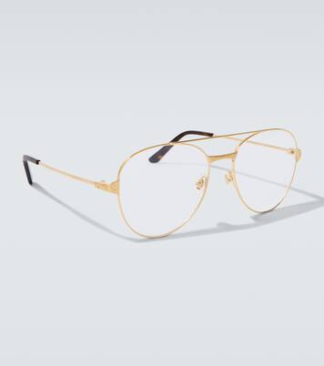 Occhiali aviator Santos De Cartier | Cartier Eyewear Collection
