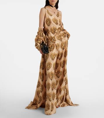 Printed silk satin top | Dolce&Gabbana