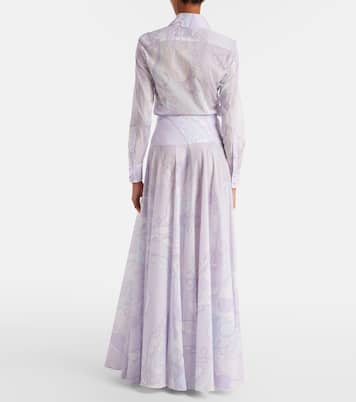 Falda larga Orchidee de algodón | Pucci