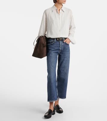 Cropped Mid-Rise Wide-Leg Jeans Arc | Agolde