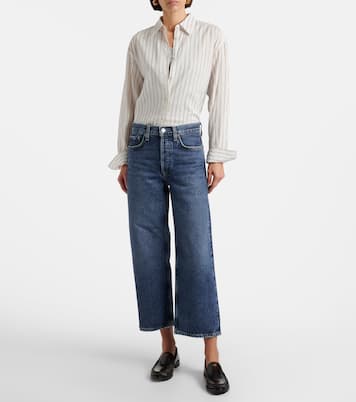 Cropped Mid-Rise Wide-Leg Jeans Arc | Agolde