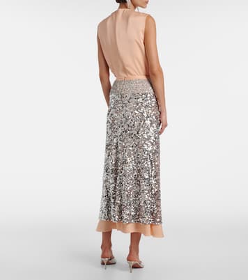 Sequined jersey midi skirt | Rabanne
