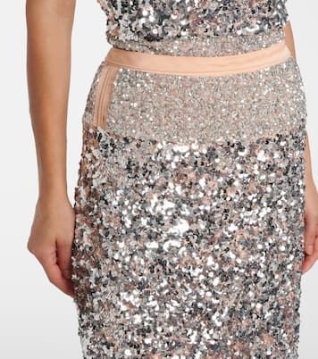 Sequined jersey midi skirt | Rabanne