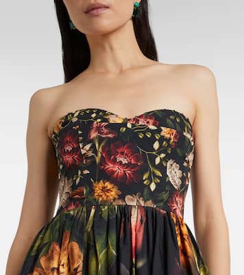 Tonia floral lace-trimmed cotton maxi dress | Agua by Agua Bendita