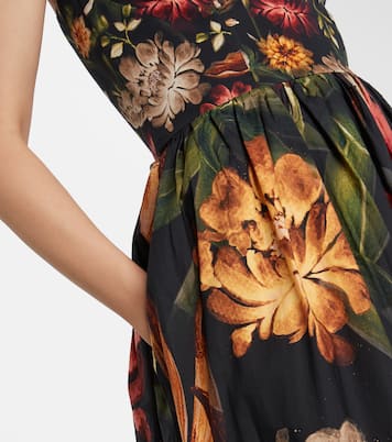 Tonia floral lace-trimmed cotton maxi dress | Agua by Agua Bendita