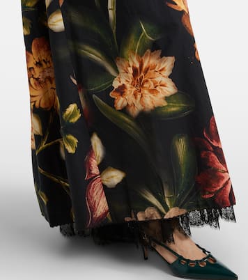 Tonia floral lace-trimmed cotton maxi dress | Agua by Agua Bendita