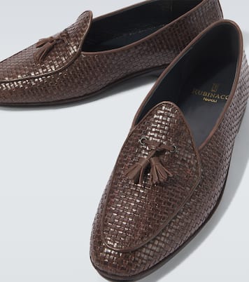 Marphy woven leather loafers | Rubinacci