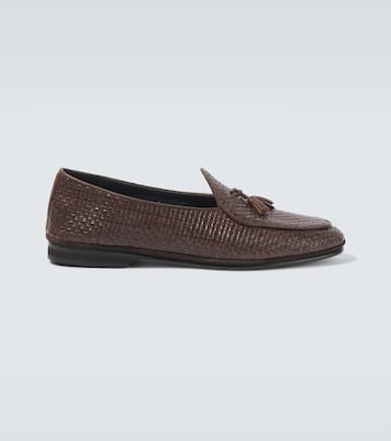 Marphy woven leather loafers | Rubinacci