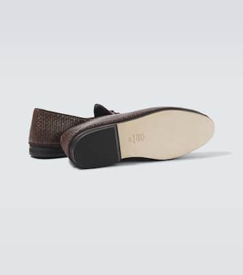 Marphy woven leather loafers | Rubinacci
