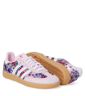 Samba OG floral suede-trimmed sneakers | Adidas Originals Kids