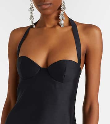 Halterneck wool-blend bustier dress | Magda Butrym