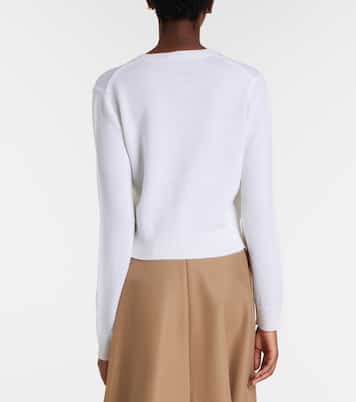 Floral-appliqué wool cardigan | Erdem