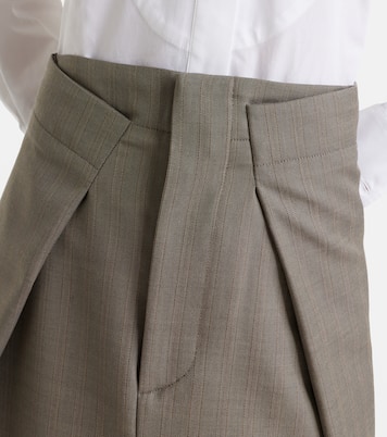 Asymmetric virgin wool midi skirt | Victoria Beckham