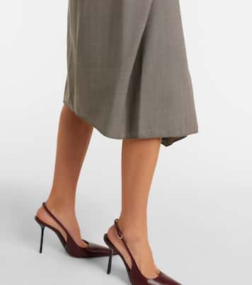 Asymmetric virgin wool midi skirt | Victoria Beckham