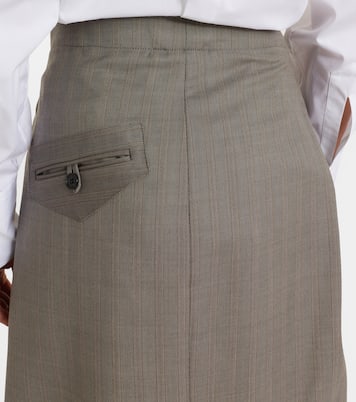 Asymmetric virgin wool midi skirt | Victoria Beckham