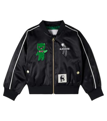Embroidered satin varsity jacket | Mini Rodini