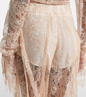 Weite Hose aus Satin mit Spitze | Blumarine