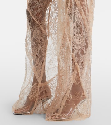 Weite Hose aus Satin mit Spitze | Blumarine