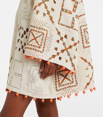 Marva beaded crochet cotton minidress | Alémais