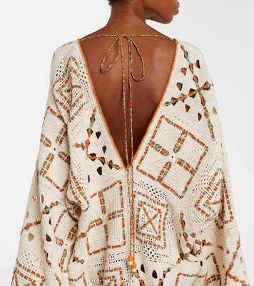 Marva beaded crochet cotton minidress | Alémais