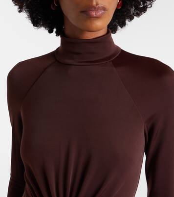 Embellished gathered jersey gown | Rebecca Vallance