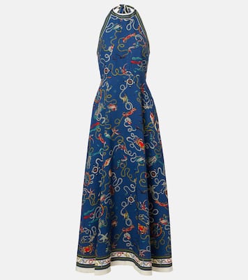 Cove printed halterneck maxi dress | Alémais