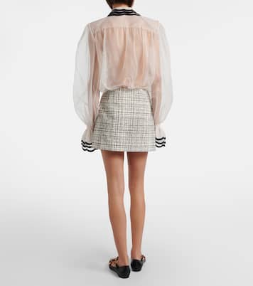 Cotton-blend tweed miniskirt | Valentino