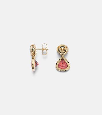 Boucles d’oreilles Two Drop Kaleidoscope en or 18 ct, tourmalines et diamants | Octavia Elizabeth