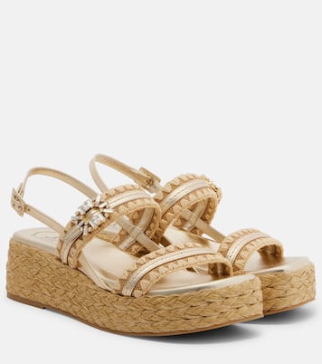 Summer Strass platform espadrille sandals | Roger Vivier