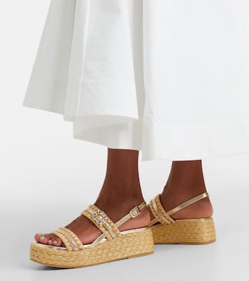 Summer Strass platform espadrille sandals | Roger Vivier