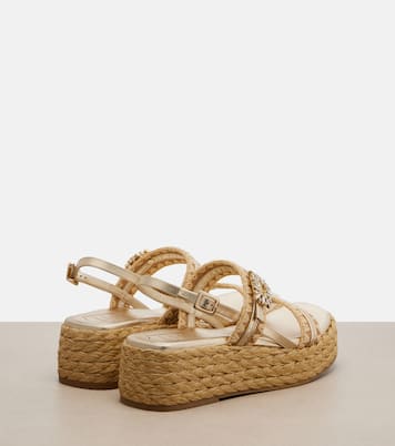 Summer Strass platform espadrille sandals | Roger Vivier