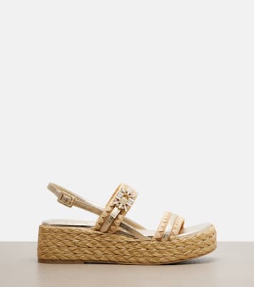 Summer Strass platform espadrille sandals | Roger Vivier