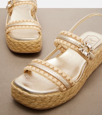 Summer Strass platform espadrille sandals | Roger Vivier