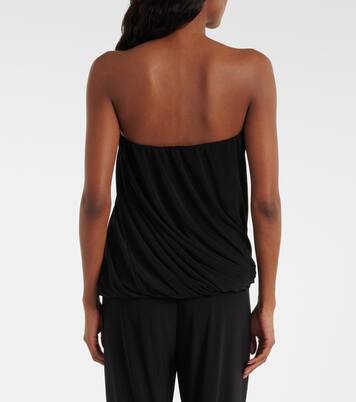 Twist strapless jersey top | Norma Kamali