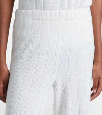 Shannen cotton and cashmere wide-leg pants | Lisa Yang