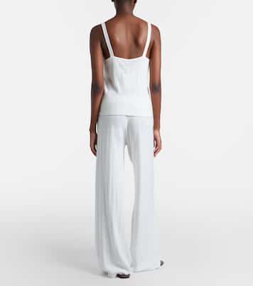 Shannen cotton and cashmere wide-leg pants | Lisa Yang