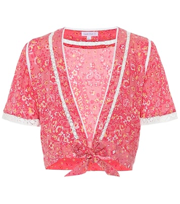 Bedrucktes Cropped-Top Jena | Poupette St Barth