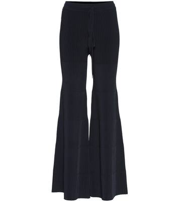 High-rise knit flared pants | Peter Do