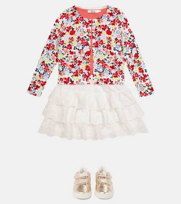 Floral cotton cardigan | Bonpoint