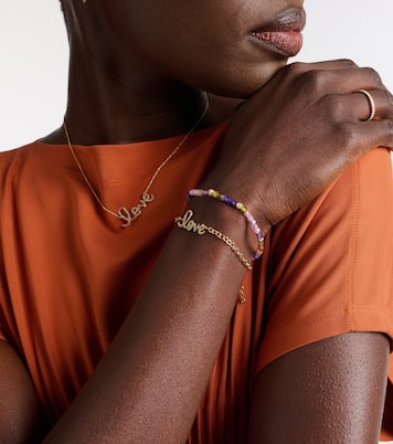 Love 14kt yellow gold and diamonds chainlink bracelet | Sydney Evan