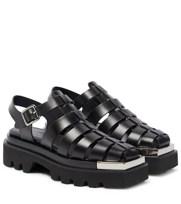 Leather platform sandals | Peter Do
