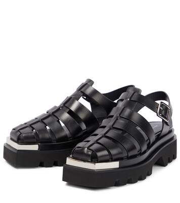 Leather platform sandals | Peter Do